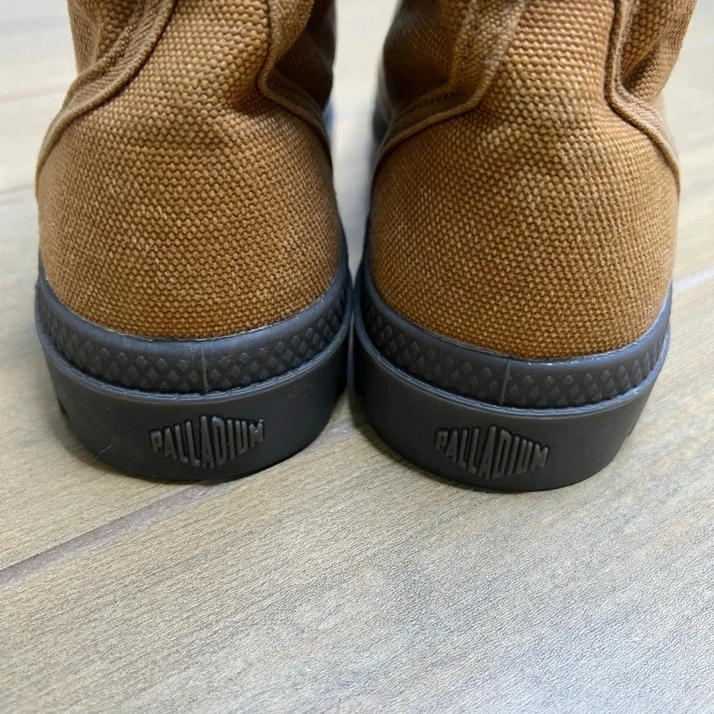 Palladium‎ Pampa Hi Boots Mens 7.5 Brown 02478-251-M Canvas Lug Sole Combat